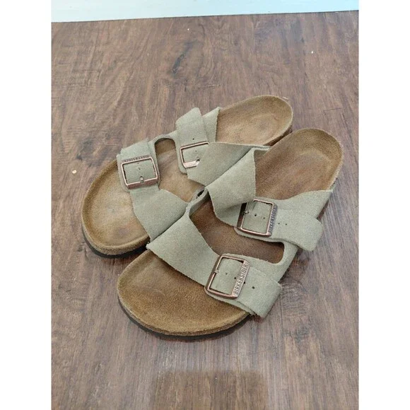 Birkenstock Arizona Suede Soft Footbed Sandals Women's Sz 40EU 9US Regul - Picture 2 of 13